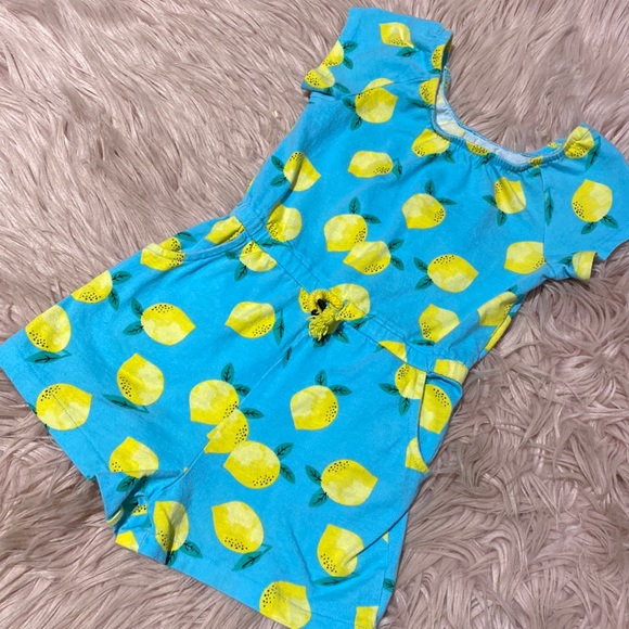 Girls Lemon Romper - Picture 1 of 5